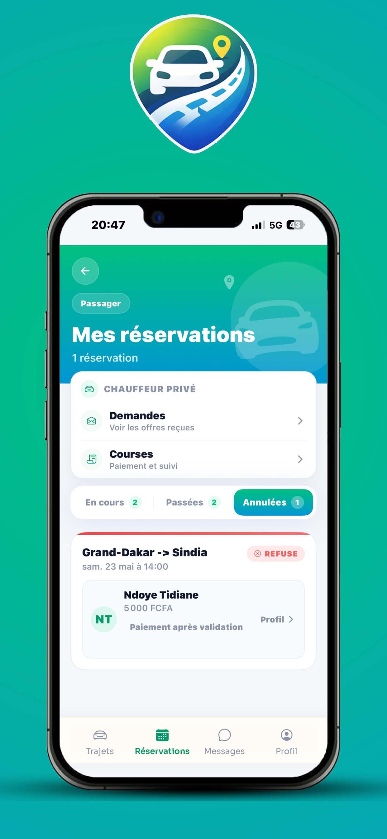 Liste des réservations annulées dans BokYoon